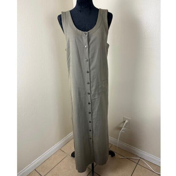Directives Dresses & Skirts - Directives Olive Lyocell Sleeveless Jumper Dress - L
